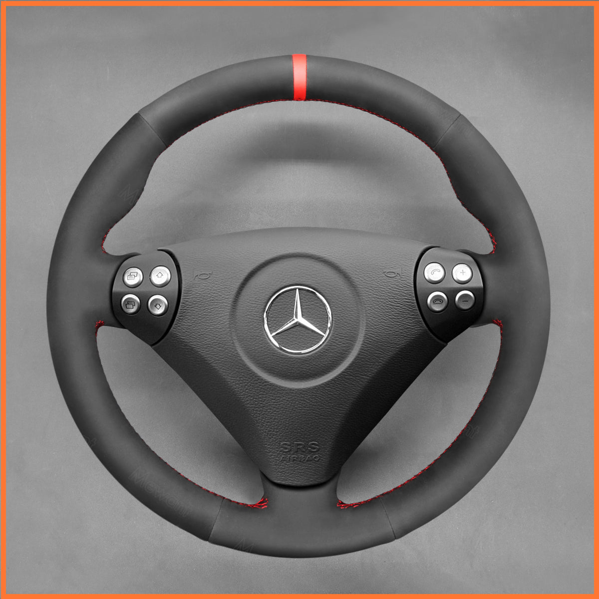 MEWANT Steering Wheel Cover for C-Class W203 2005-2007 / SLK-Class R171 2005-2008