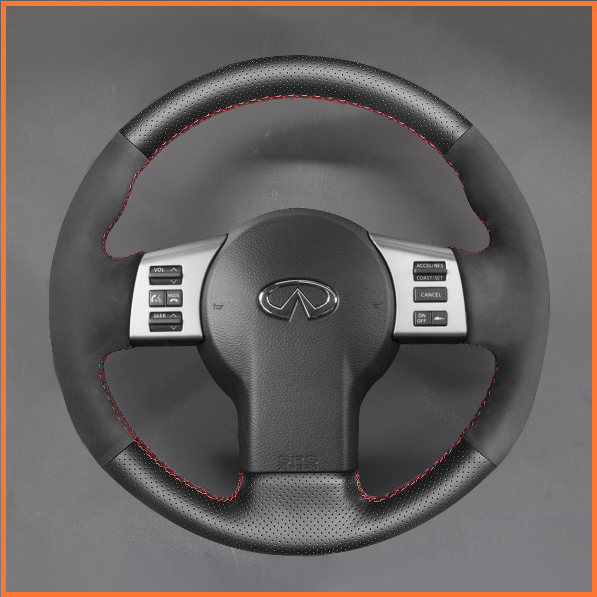 MEWANT Steering Wheel Cover for Infiniti FX FX45 2004-2008 / Nissan 350Z 2002-2009