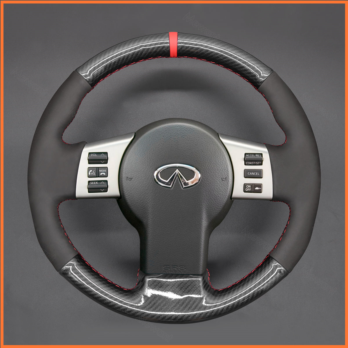 MEWANT Steering Wheel Cover for Infiniti FX FX45 2004-2008 / Nissan 350Z 2002-2009