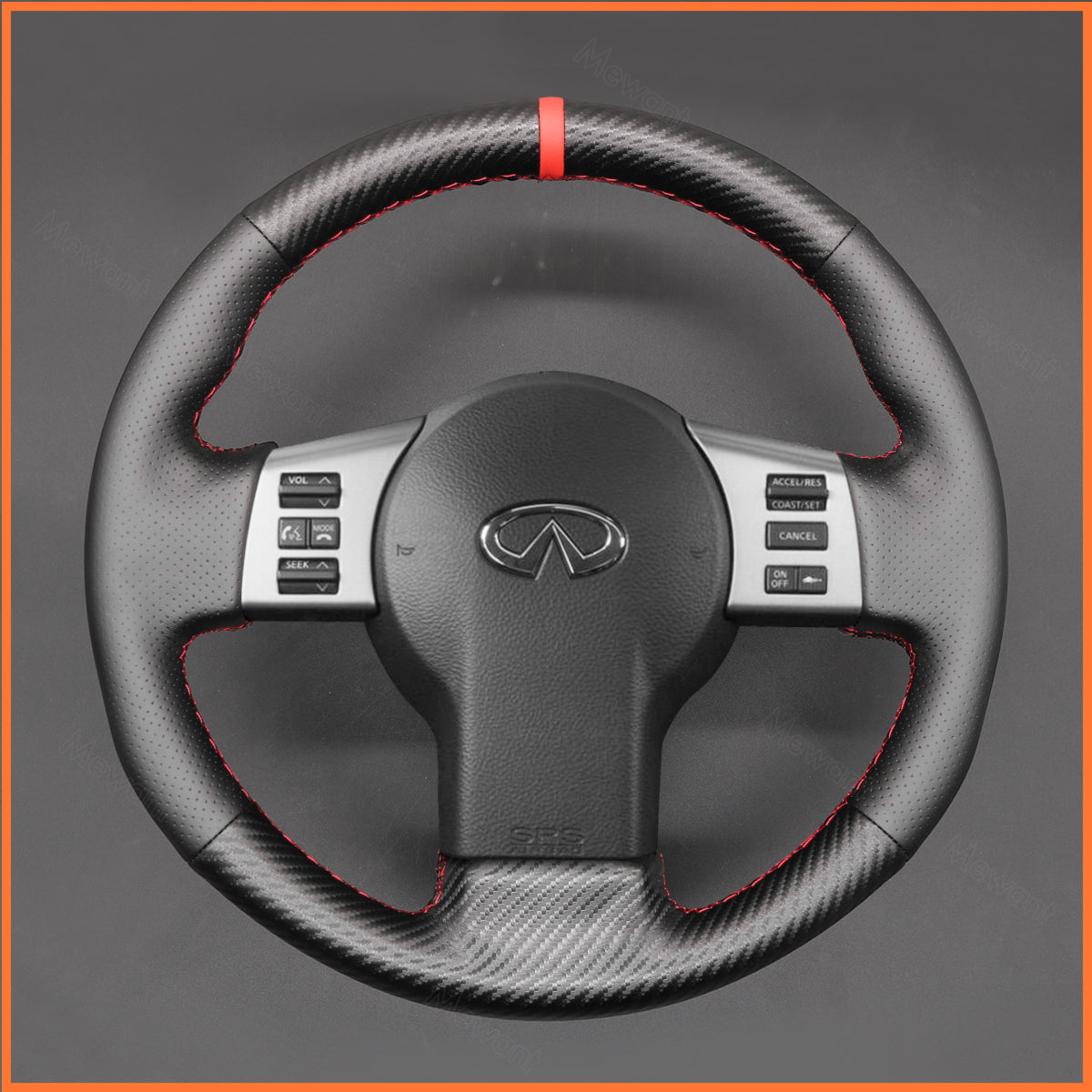 MEWANT Steering Wheel Cover for Infiniti FX FX45 2004-2008 / Nissan 350Z 2002-2009