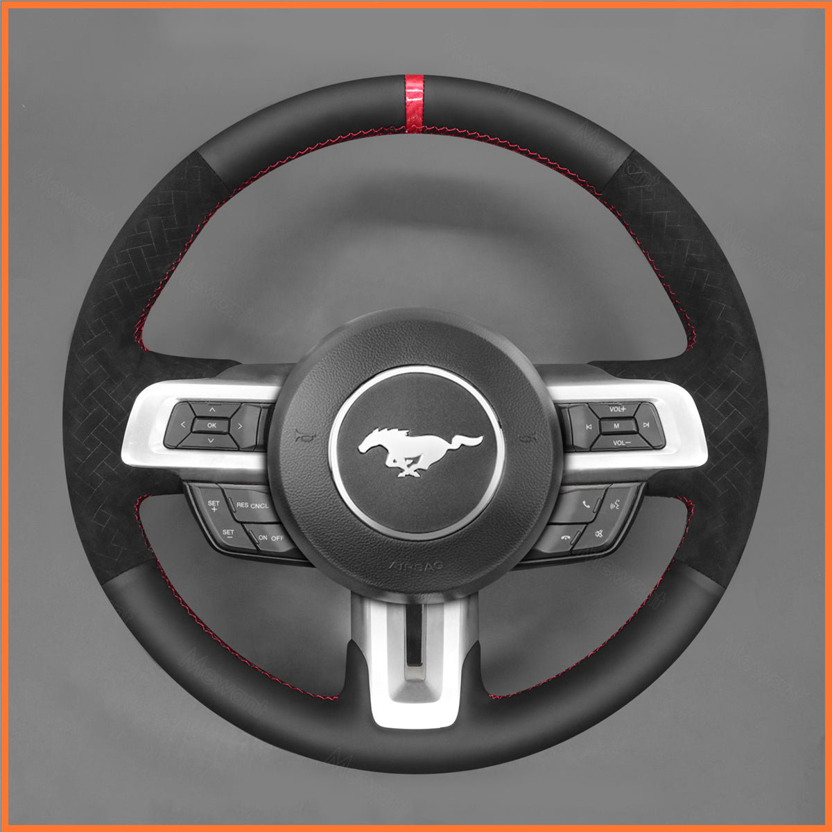 MEWANT Steering Wheel Cover for Ford Mustang 2015-2024