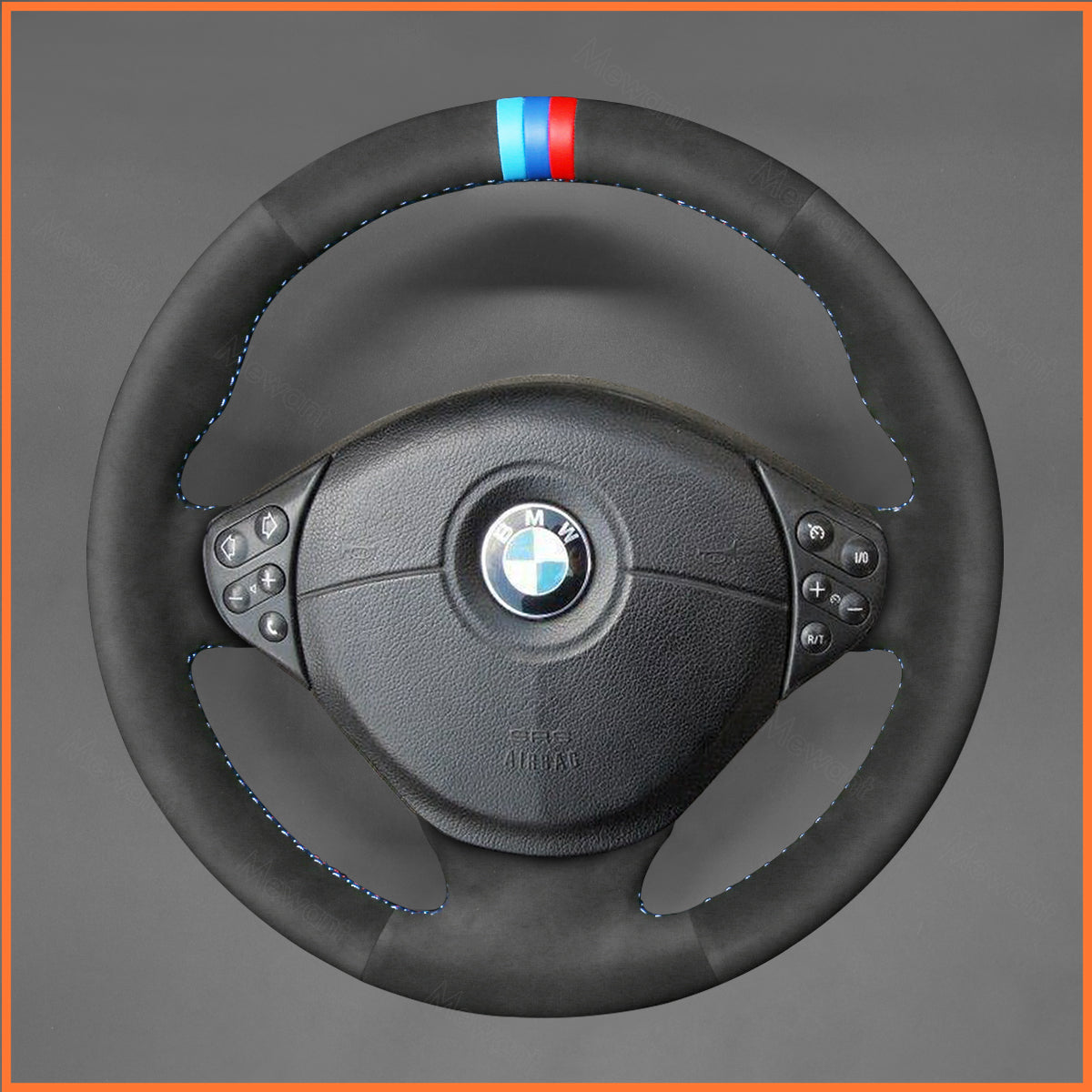 MEWANT Steering Wheel Cover for BMW 3 Series E36 5 Series E39 7 Series E38 Z3 M3 E36 M5 E39