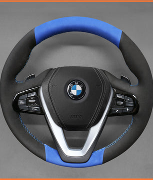 MEWANT steering wheel cover for BMW 1 Series F40 / 2 Series F44 / 3 Series G20 G21 / 5 Series G30 G31 / / i4 IX3 X5 X6 X7 Z4 2019-2024