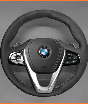 MEWANT steering wheel cover for BMW 1 Series F40 / 2 Series F44 / 3 Series G20 G21 / 5 Series G30 G31 / / i4 IX3 X5 X6 X7 Z4 2019-2024