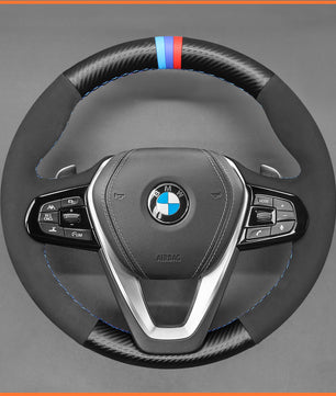 MEWANT steering wheel cover for BMW 1 Series F40 / 2 Series F44 / 3 Series G20 G21 / 5 Series G30 G31 / / i4 IX3 X5 X6 X7 Z4 2019-2024
