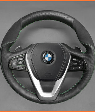 MEWANT steering wheel cover for BMW 1 Series F40 / 2 Series F44 / 3 Series G20 G21 / 5 Series G30 G31 / / i4 IX3 X5 X6 X7 Z4 2019-2024
