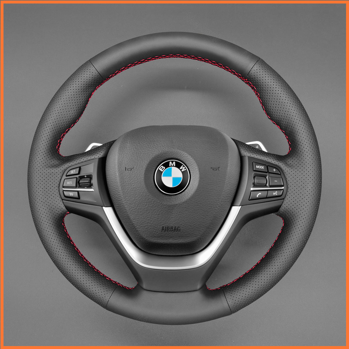MEWANT steering wheel cover for BMW X3 F25 2010-2017 X4 F26 2014-2018