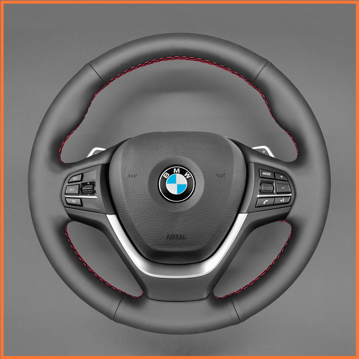 MEWANT steering wheel cover for BMW X3 F25 2010-2017 X4 F26 2014-2018