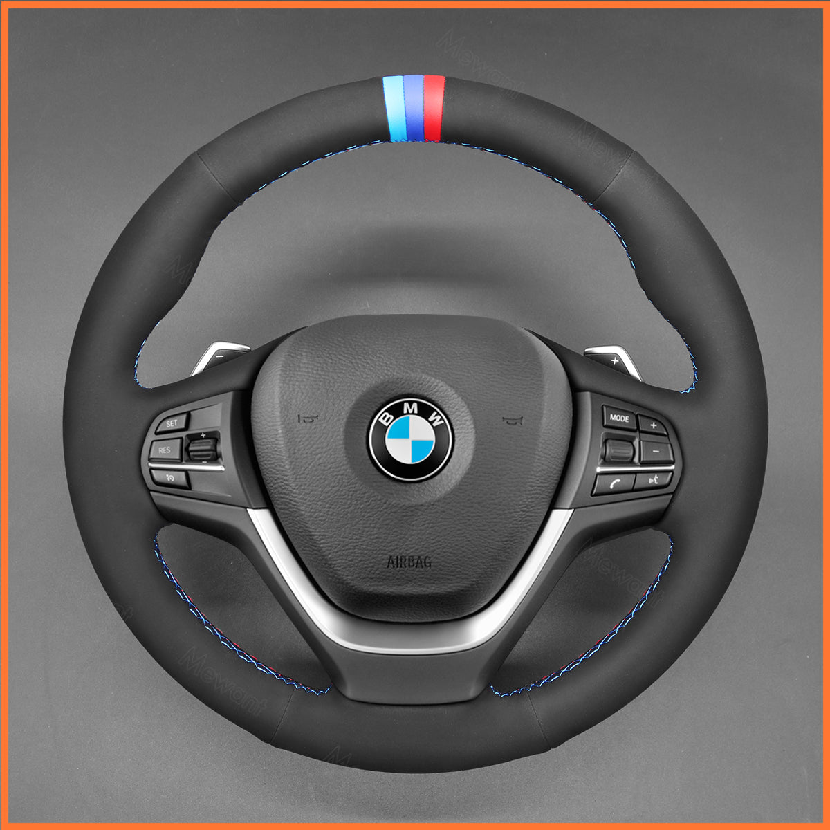 MEWANT steering wheel cover for BMW X3 F25 2010-2017 X4 F26 2014-2018