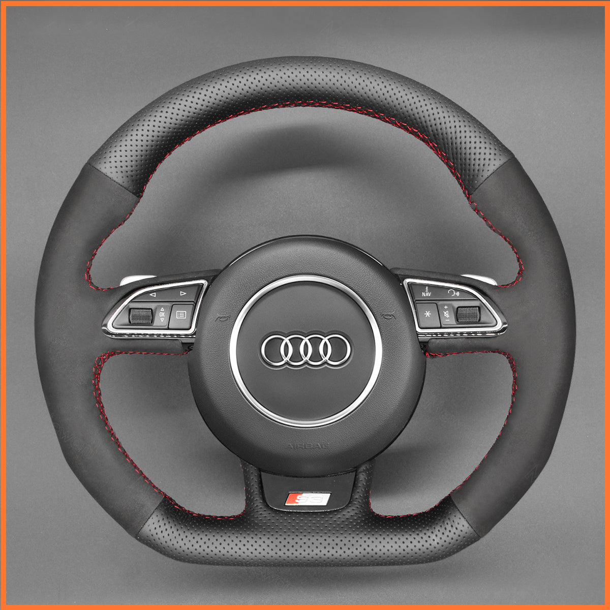 MEWANT Steering Wheel Cover For Audi A5 A7 RS S3 S4 S5 S6 S7 SQ5