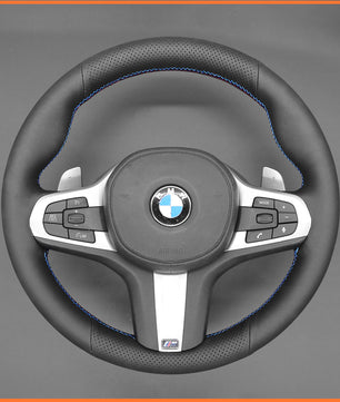 MEWANT steering wheel cover for BMW M2 G87 (Coupe) M3 G80 (Sedan) / G81 (Touring) M4 G82 (Coupe) G83 M5 F90 M8 F91 (Convertible) / F92 (Coupe) / F93 (Gran Coupe) X3 M X3M F97 X4 M X4M F98 X5 M X5M F95 X6 M X6M F96 XM G09