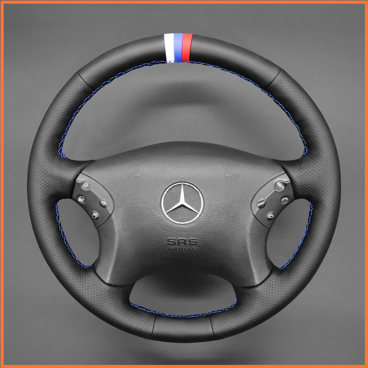 MEWANT Steering Wheel Cover for C-Class W203 2001-2007 / C32 AMG 2002-2003
