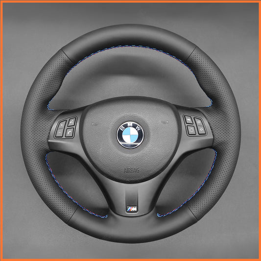 MEWANT steering wheel cover for BMW 1 Series E81 E82 E87 E88 /3 Series E90 E91 E92 E93/ M3 E90 E92 E93
