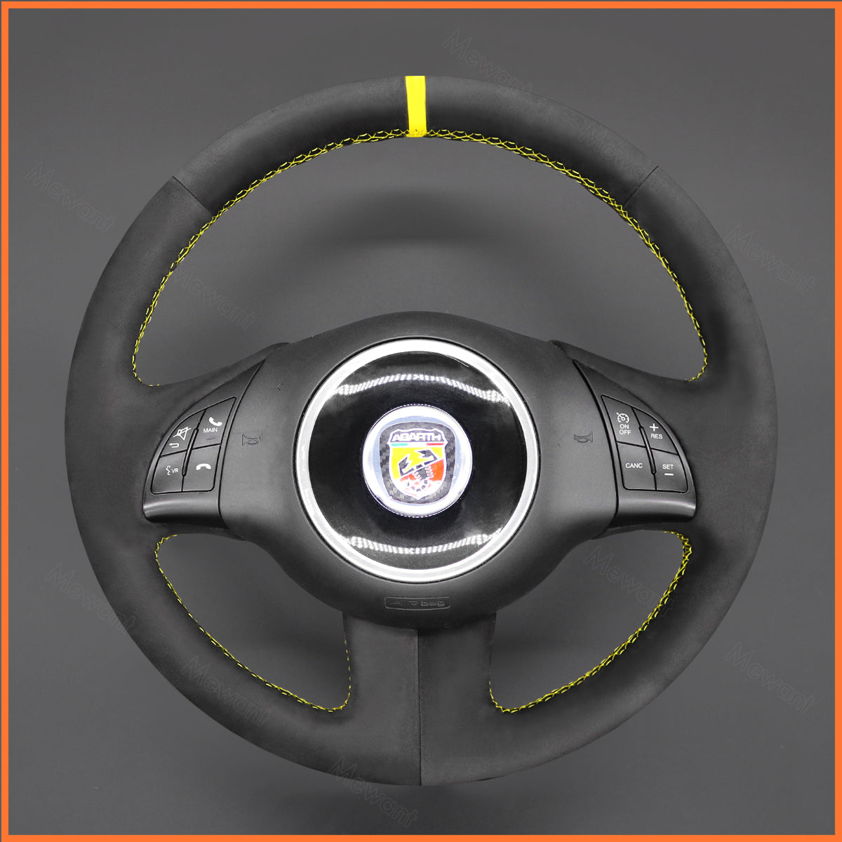 MEWANT steering wheel cover for Fiat 500 2007-2015 Fiat 500e 2014-2018 Fiat 500C 2014-2017