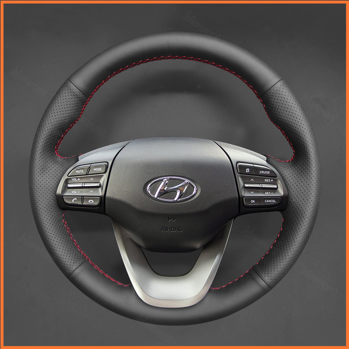 MEWANT steering wheel cover for Hyundai Kona 2017-2022