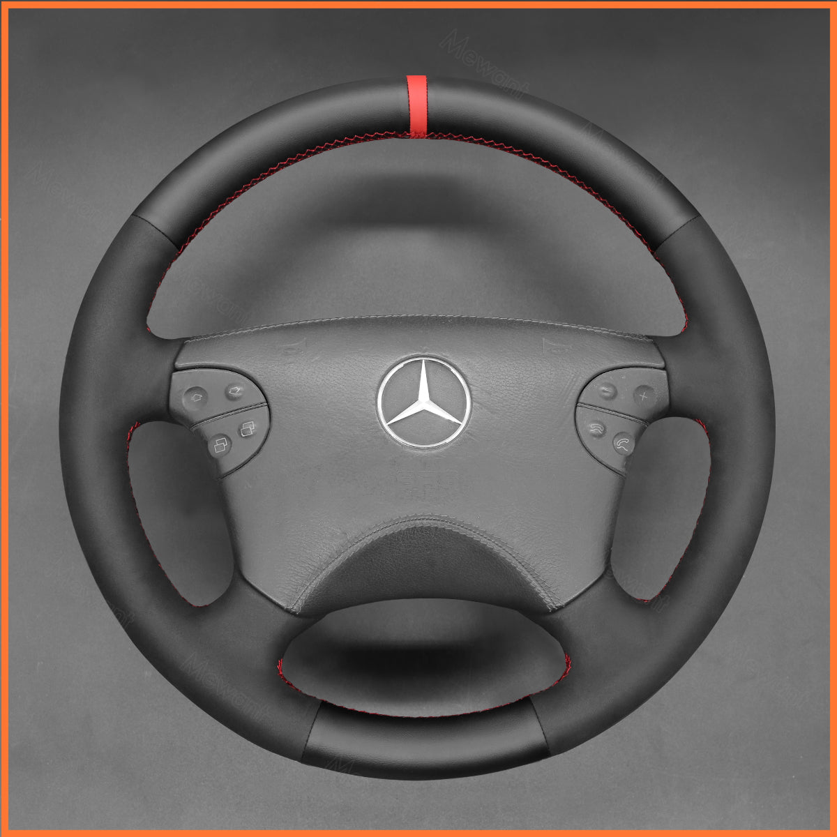 MEWANT steering wheel cover for Benz CLK-Class W208 C208 E-Class W210 G-Class W463