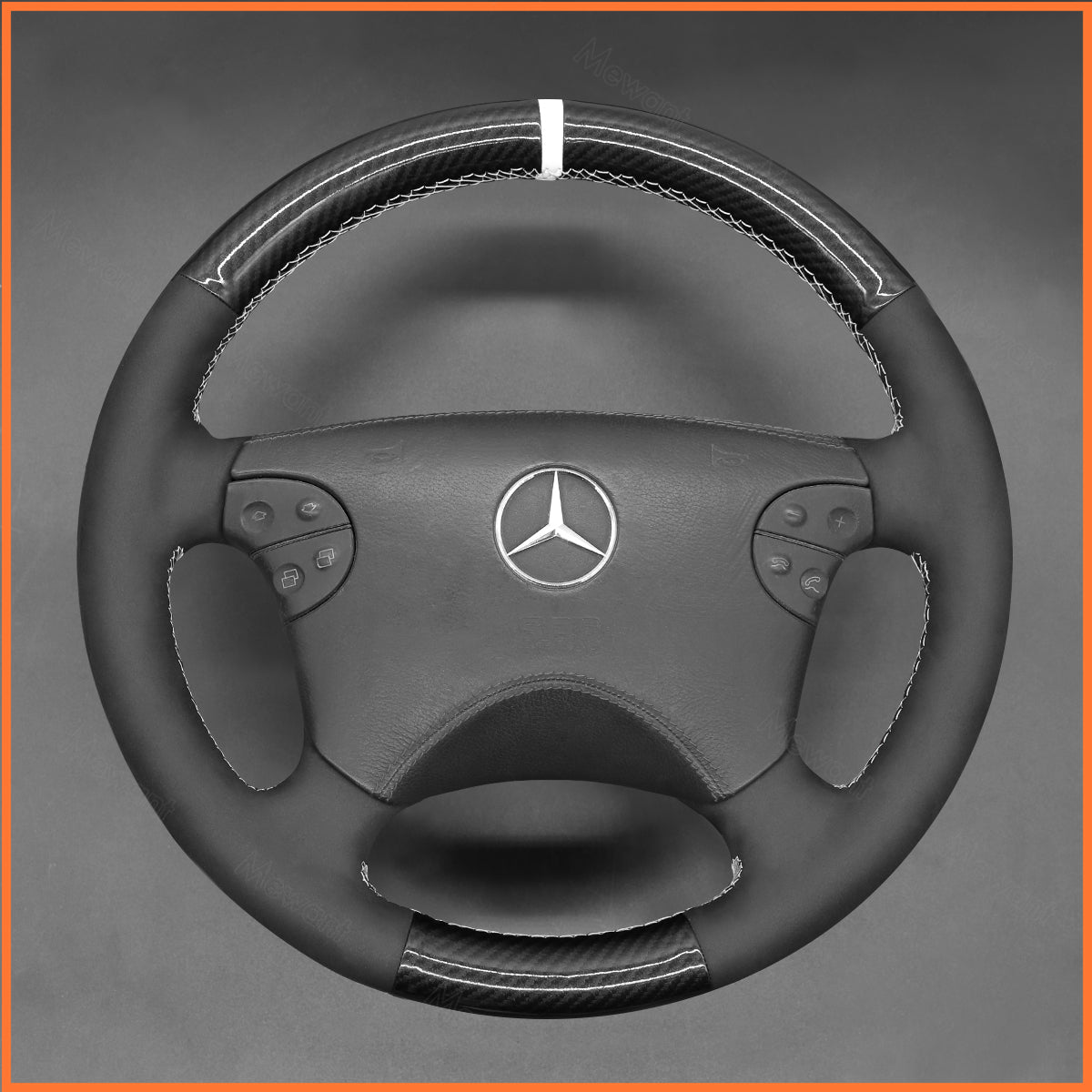 MEWANT steering wheel cover for Benz CLK-Class W208 C208 E-Class W210 G-Class W463