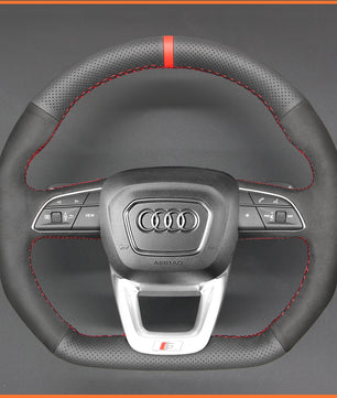 MEWANT Steering Wheel Cover for Audi Q3 (F3) RS Q5 SQ5 Q7 SQ7 Q8 SQ8 RS Q8