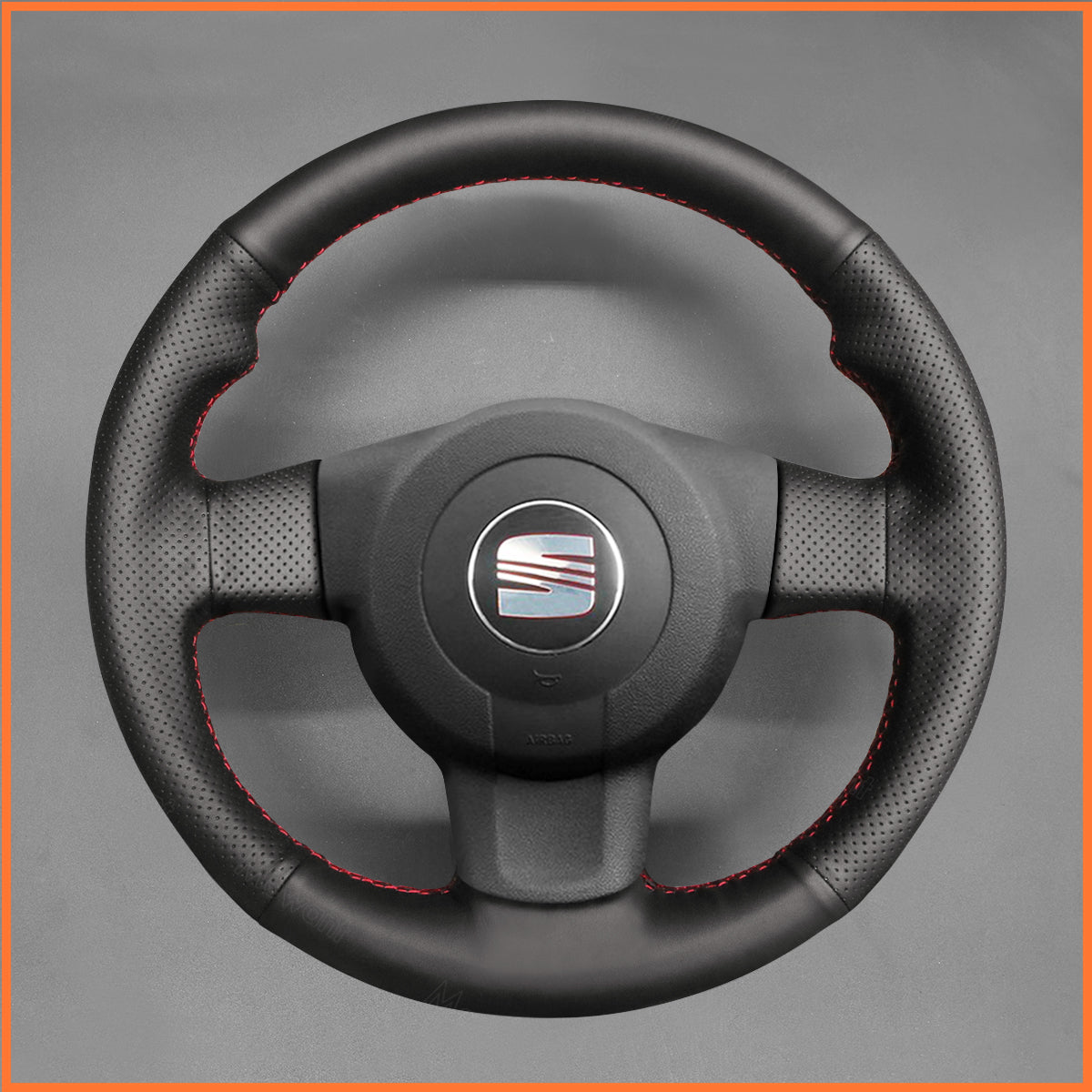 MEWANT Lenkradbezug für Seat Leon FR Cupra (MK2 1P) 2005-2009 / Ibiza FR (6L) 2005-2009