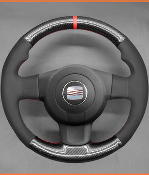 MEWANT Lenkradbezug für Seat Leon FR|Cupra (MK2 1P) 2005-2009 / Ibiza FR (6L) 2005-2009