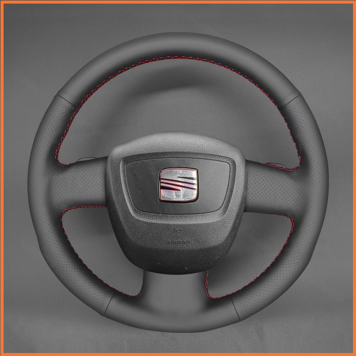 MEWANT steering wheel cover for Seat Exeo 2009-2013 / Audi A3 (8P) A4 (B8) 2005-2012 / A5 A8 A8 L Q7 RS 4 S5 S6 S8 2007-2011