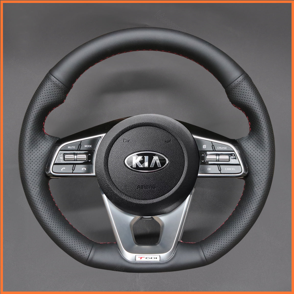 MEWANT steering wheel cover for Kia Ceed Cee'd 3 (GT/GT-Line) 2018-2022 / Proceed Pro Ceed (GT/GT-Line) 2018-2022 / Optima 5 (GT-Line) 2018-2021