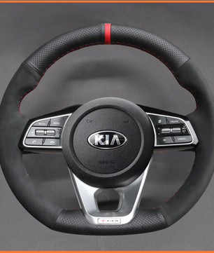 MEWANT steering wheel cover for Kia Ceed Cee'd 3 (GT/GT-Line) 2018-2022 / Proceed Pro Ceed (GT/GT-Line) 2018-2022 / Optima 5 (GT-Line) 2018-2021