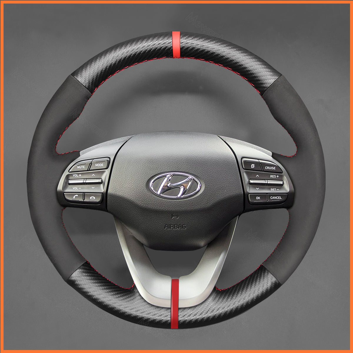 MEWANT steering wheel cover for Hyundai i30 III 2017-2023
