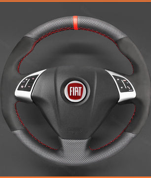 MEWANT Steering Wheel Cover for Fiat Punto 2007-2019 / Bravo 2007-2019 / Linea 2007-2019 / Qubo 2008-2015 / Doblo 2010-2014 / Grande Punto 2005-2019 /