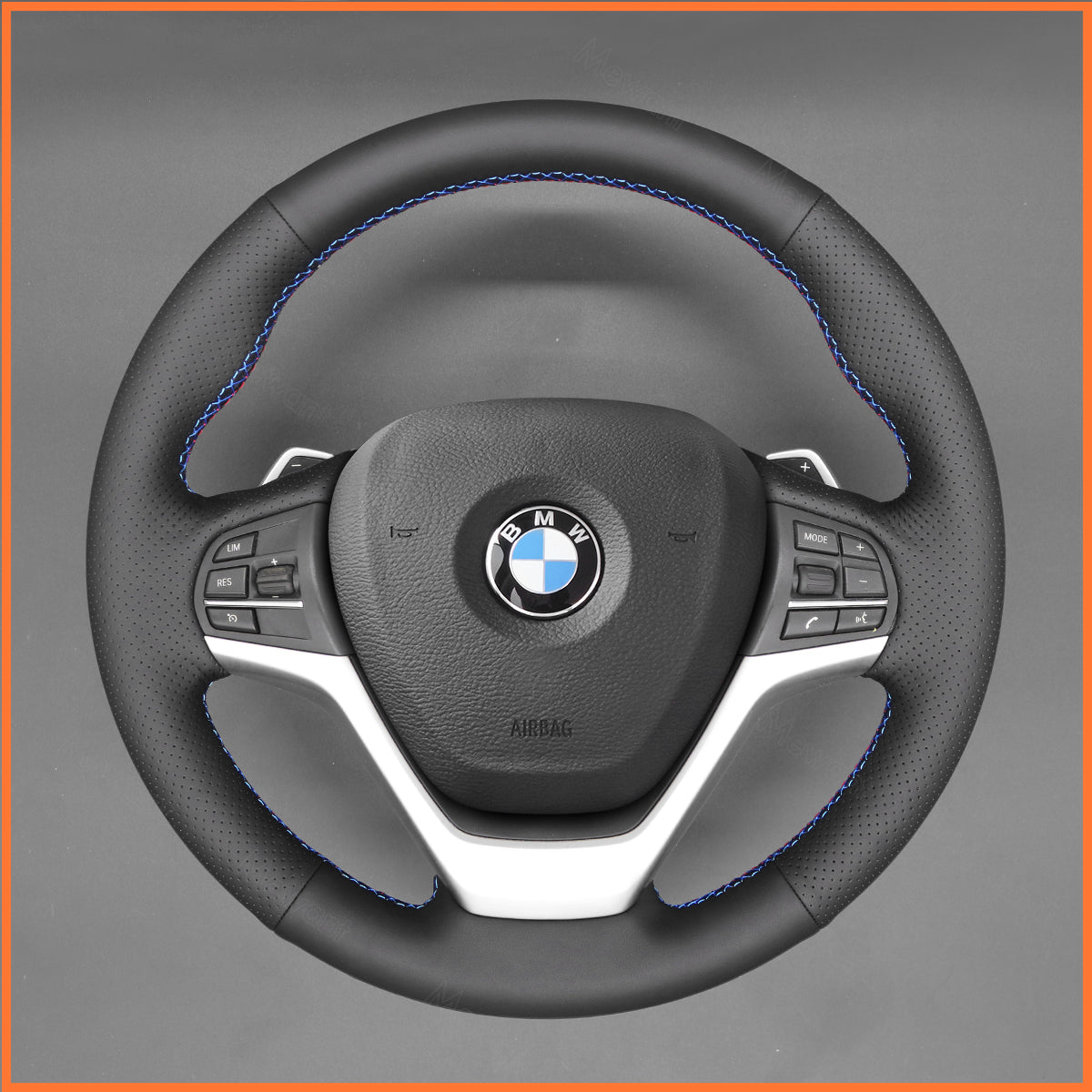 MEWANT steering wheel cover for BMW X5 F15 2013-2018 X6 F16 2015-2019