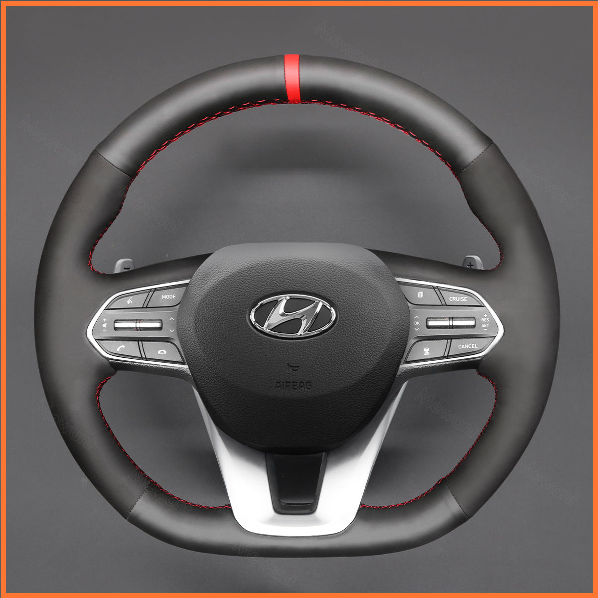 MEWANT steering wheel cover for Hyundai Santa Fe 2018-2020