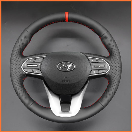MEWANT Steering Wheel Cover for Hyundai Santa Fe IV 2018-2023