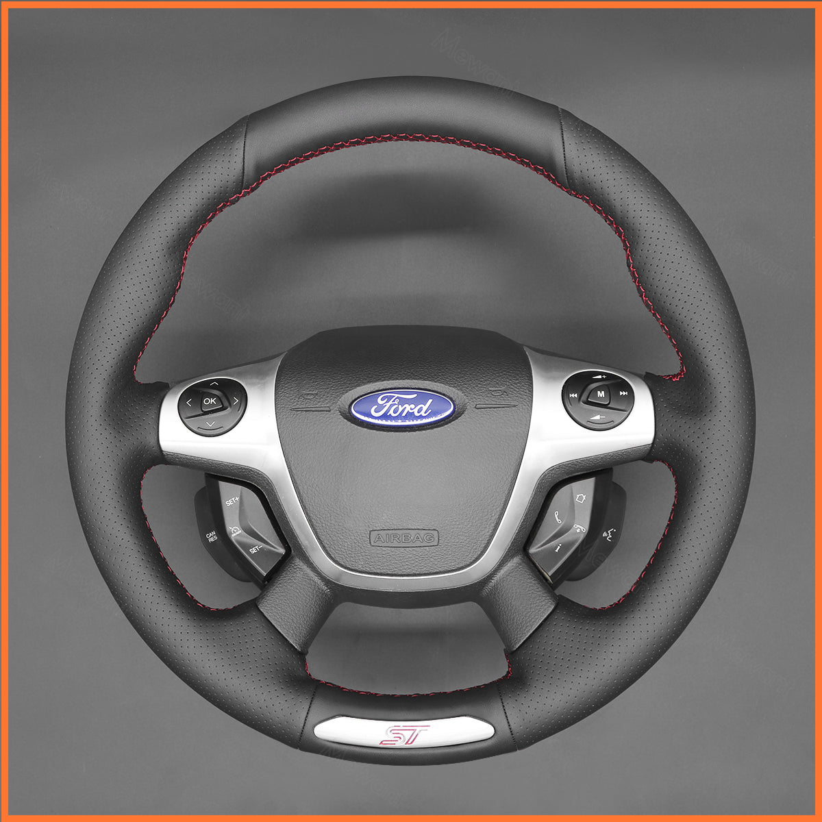 MEWANT Steering Wheel Cover for Ford Focus ST 2012-2014