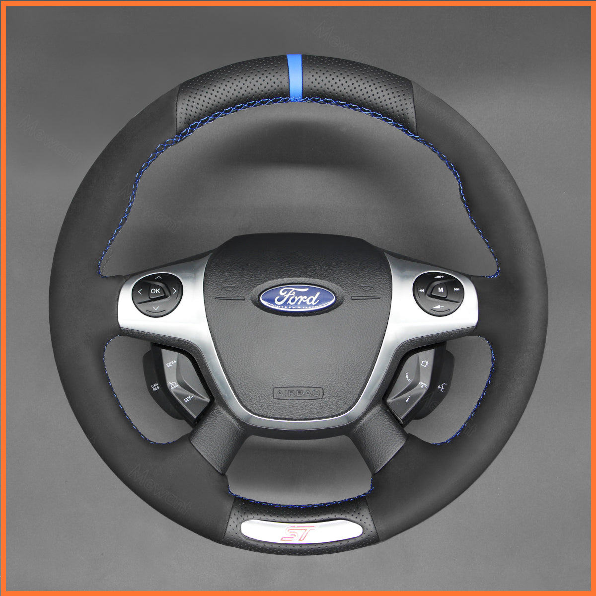 MEWANT Steering Wheel Cover for Ford Focus ST 2012-2014