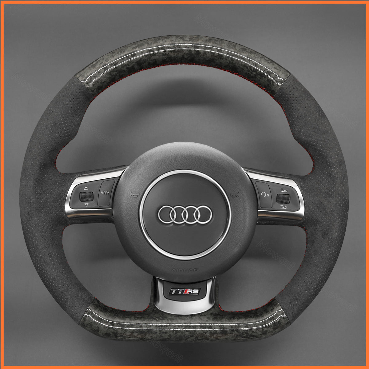 MEWANT Steering Wheel Cover For Audi TT RS (8J) Coupe R8 RS