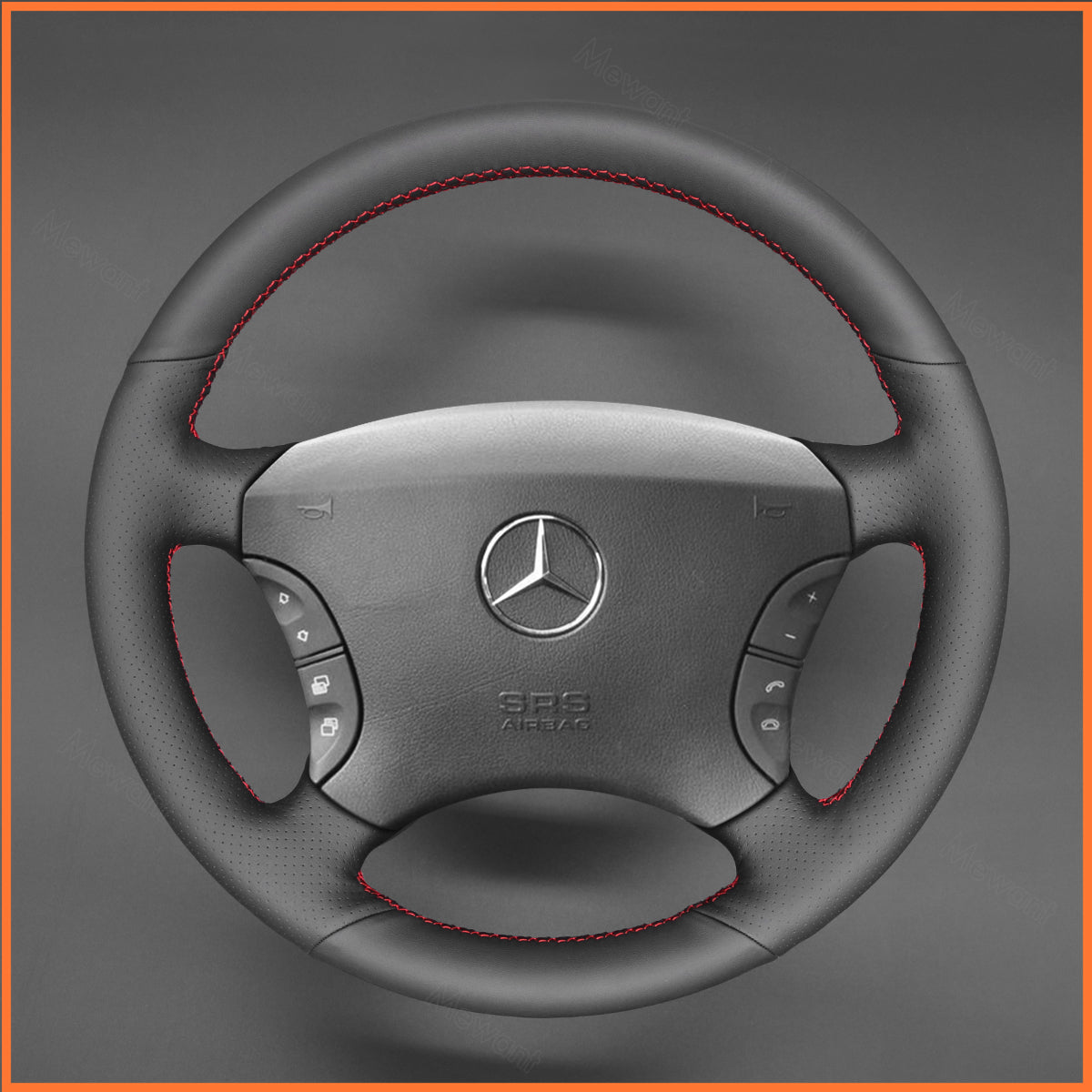 MEWANT Steering Wheel Cover for Benz CL-Class C215 2000-2006 / S-Class W220 2000-2006