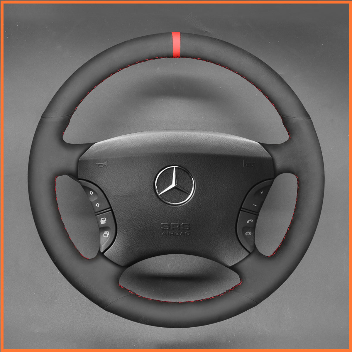 MEWANT Steering Wheel Cover for Benz CL-Class C215 2000-2006 / S-Class W220 2000-2006