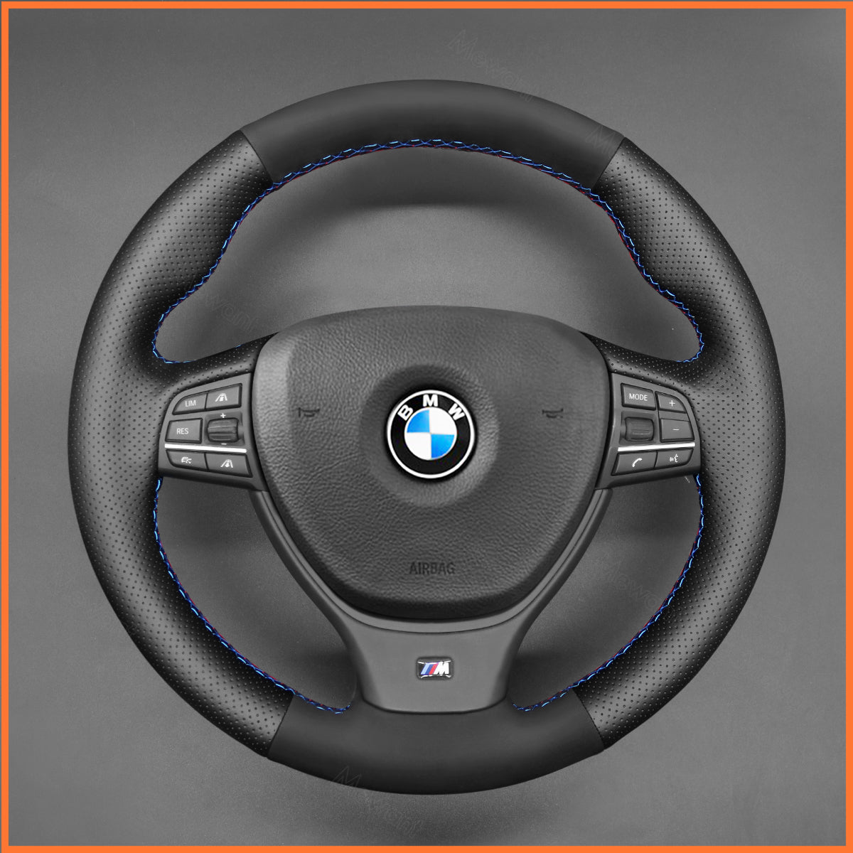 MEWANT steering wheel cover for BMW 5 Series M Sport F10 F11 F07 F12 F13 F06 F01 F10