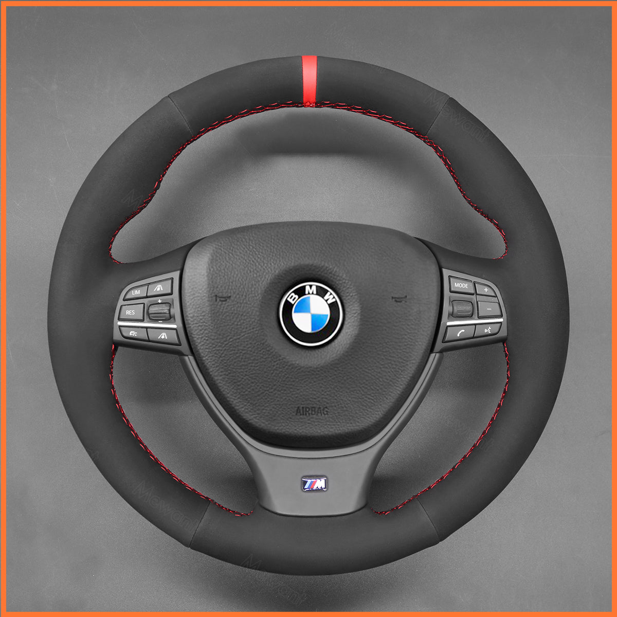 MEWANT steering wheel cover for BMW 5 Series M Sport F10 F11 F07 F12 F13 F06 F01 F10