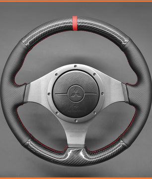 MEWANT Lenkradbezug für Mitsubishi Lancer Evolution 7 VII 2001-2002 / Lancer Evolution 8 VIII 2003-2004 / Lancer Evolution 9 IX 2005-2007