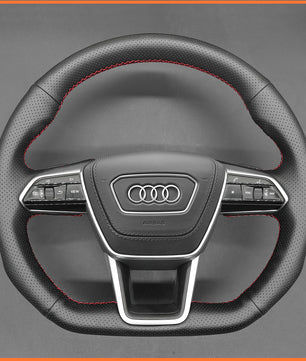 MEWANT steering wheel cover for Audi A6 Avant Allroad (C8/4K) / 2018-2022 / A7 (4K8) / S6 (C8/4K) / RS 6 (C8/4K)