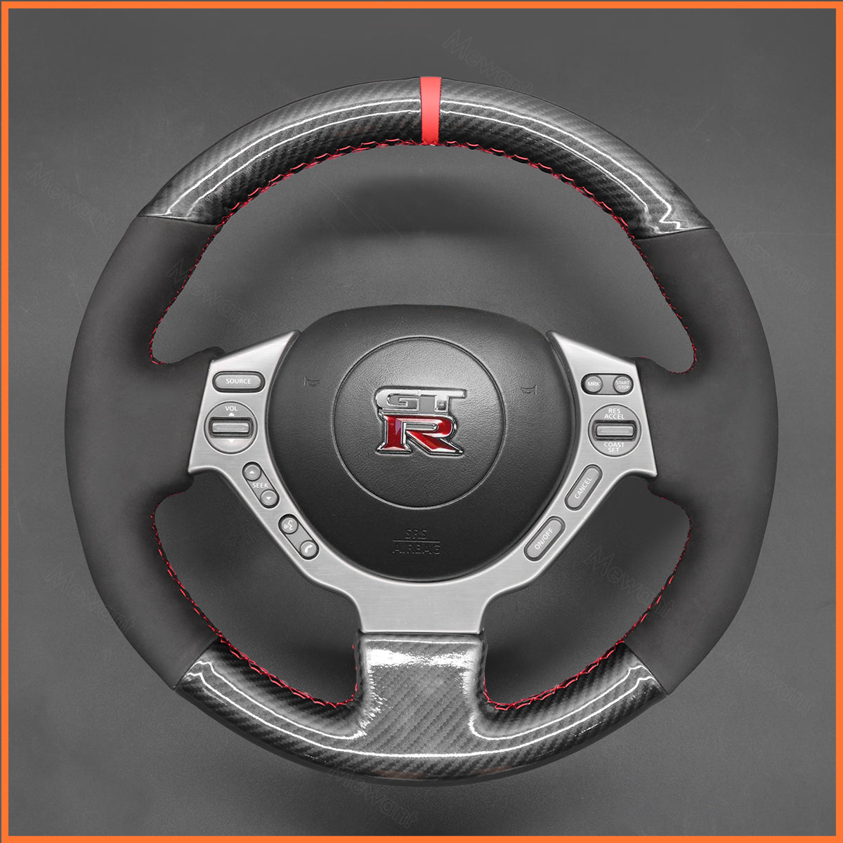MEWANT Steering Wheel Cover for Nissan GTR GT-R (Nismo) 2008-2016