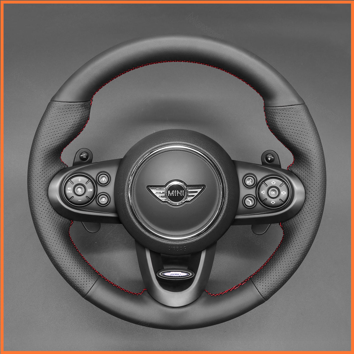 MEWANT Lenkradbezug für Mini (Hatchback/Mini) JCW 2014-2020 / Clubman JCW 2015-2020 / Clubman F54 JCW 2015-2020 / Convertible JCW 2016-2020 / Countryman JCW 2017-2020