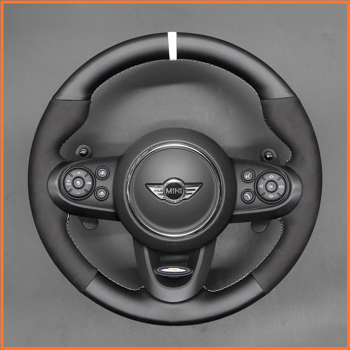 MEWANT Lenkradbezug für Mini (Hatchback/Mini) JCW 2014-2020 / Clubman JCW 2015-2020 / Clubman F54 JCW 2015-2020 / Convertible JCW 2016-2020 / Countryman JCW 2017-2020