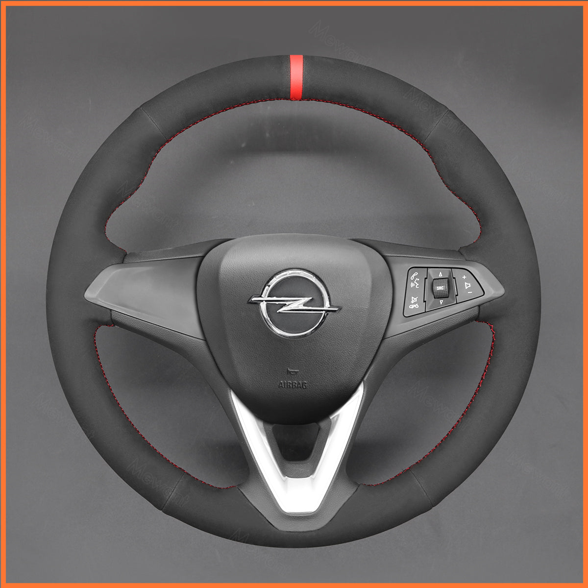 MEWANT Steering Wheel Cover for Opel Astra (K) 2015-2020 / Corsa (E) / Crossland X / Grandland X / Insignia (CT) B 2017-2020 / Zafira (C) 2016-2019