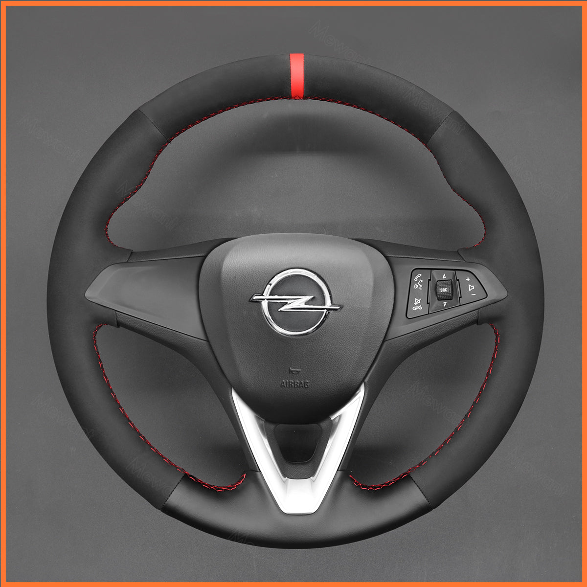 MEWANT Steering Wheel Cover for Opel Astra (K) 2015-2020 / Corsa (E) / Crossland X / Grandland X / Insignia (CT) B 2017-2020 / Zafira (C) 2016-2019
