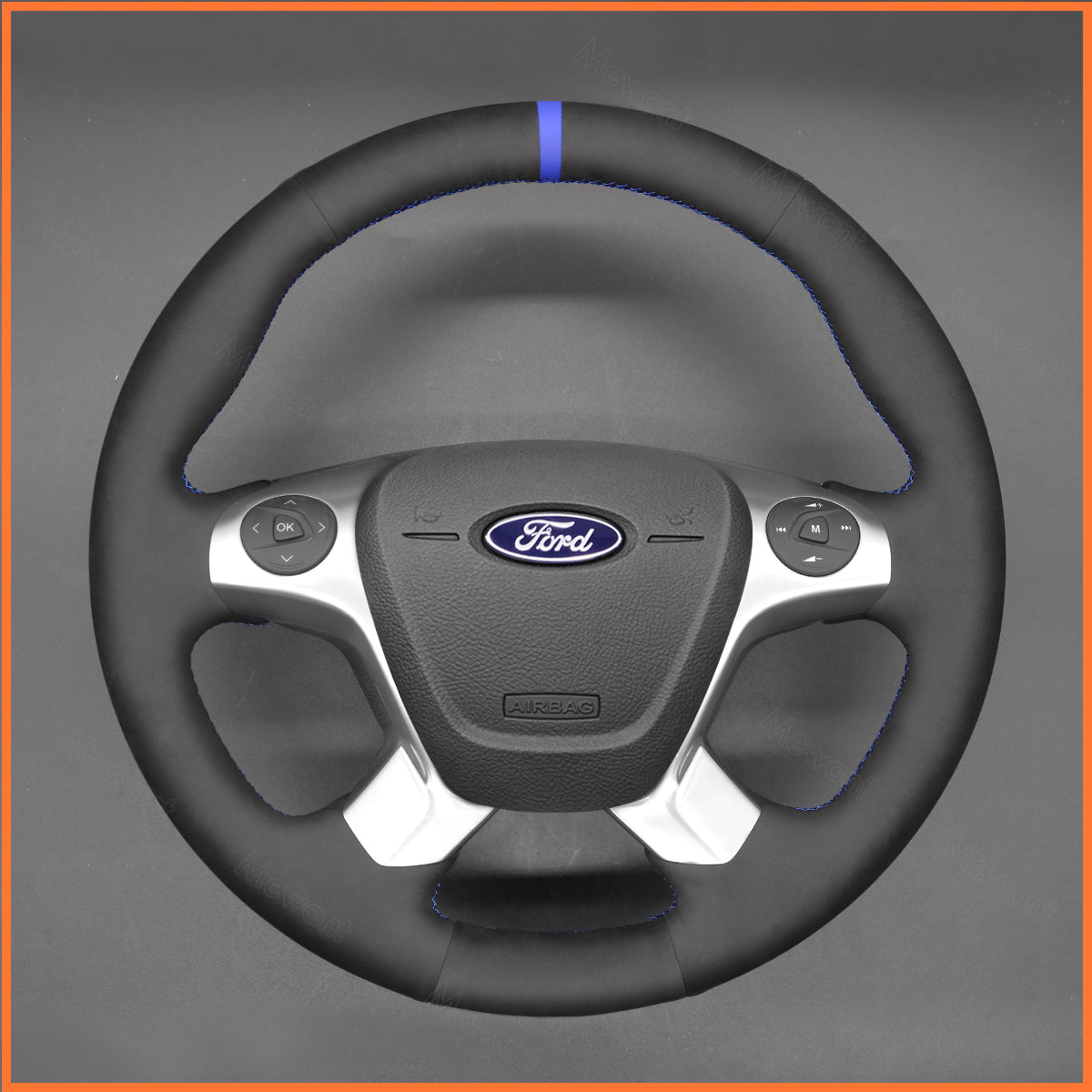 MEWANT steering wheel cover for Ford Tourneo Connect / Grand Tourneo Connect / Tourneo Custom / Transit / Transit Connect / Transit Custom