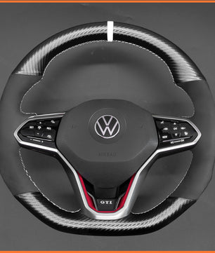 MEWANT Lenkradbezug für VW Golf 8 (R-Line) Golf GTI 8 Arteon Tiguan Touareg