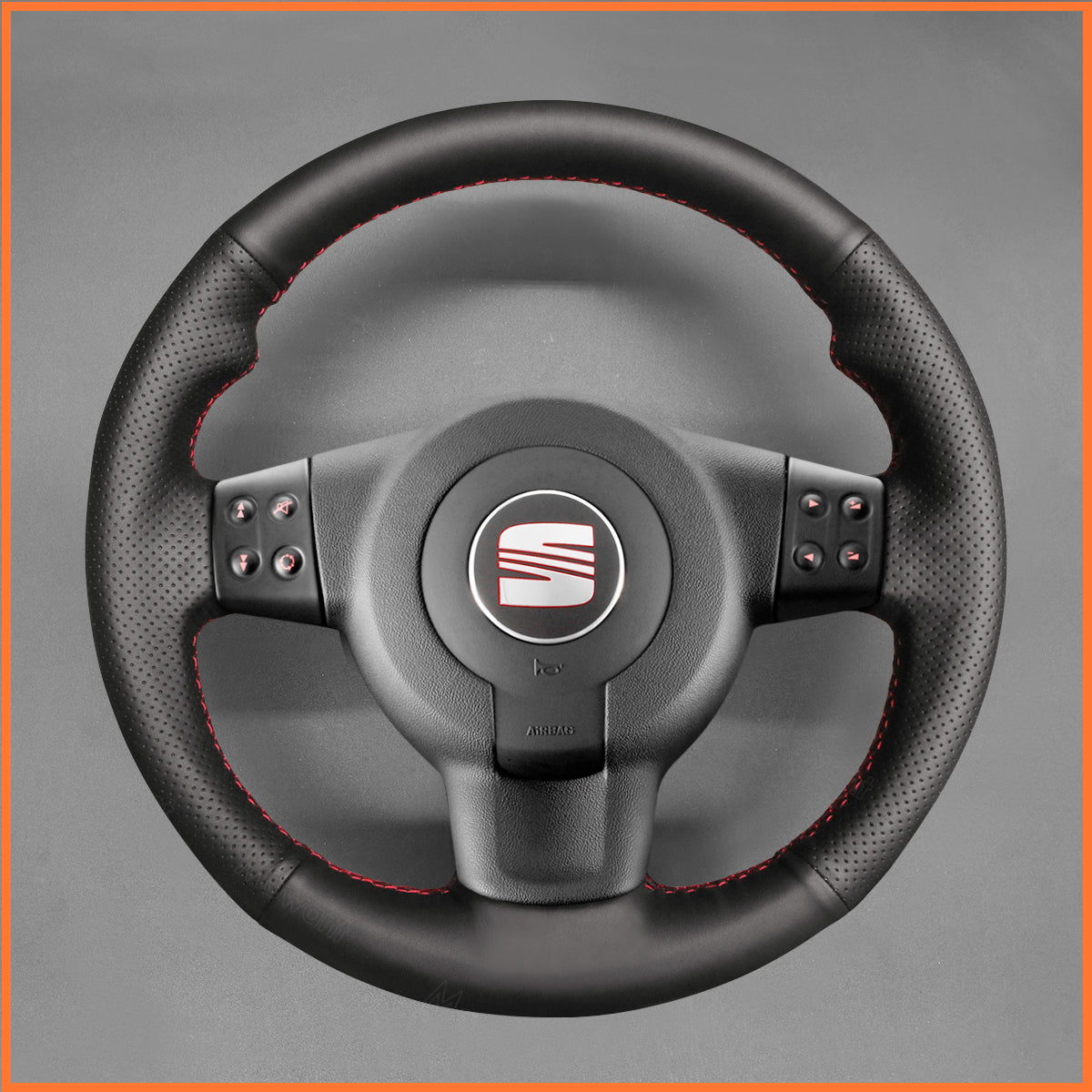 MEWANT Lenkradbezug für Seat Leon FR Cupra (MK2 1P) 2005-2009 / Ibiza FR (6L) 2005-2009