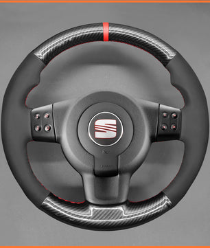 MEWANT Lenkradbezug für Seat Leon FR|Cupra (MK2 1P) 2005-2009 / Ibiza FR (6L) 2005-2009